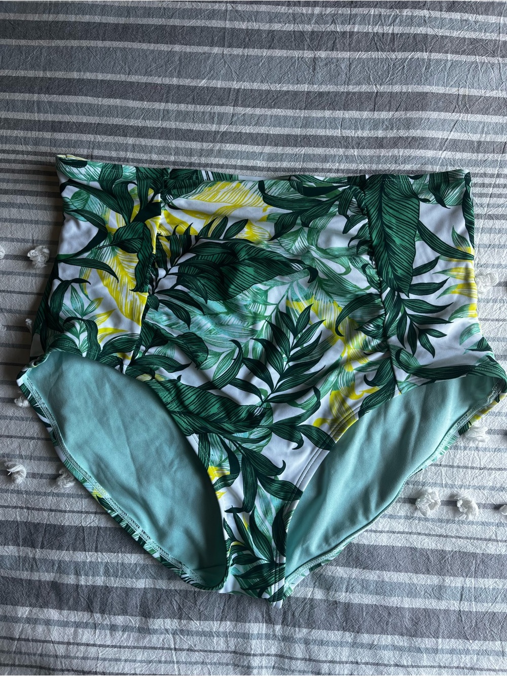 Adore Me High Tropical Print Waisted Bikini Bottom 1X